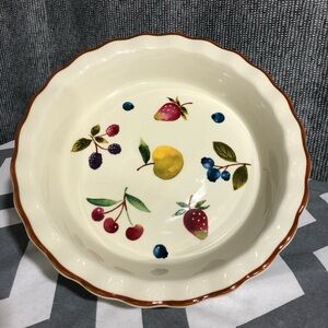 Longaberger Fruit Medley Pie Plate